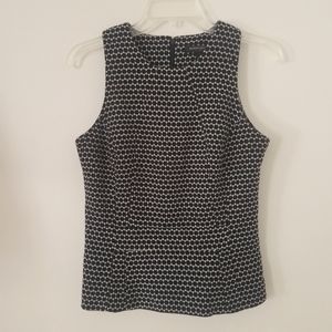 Banana Republic Black and Light Gray Patterned Sleeveless Top Size 2